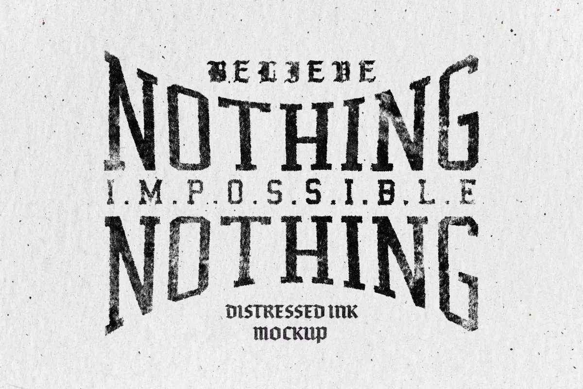 Distressed Ink Mockup