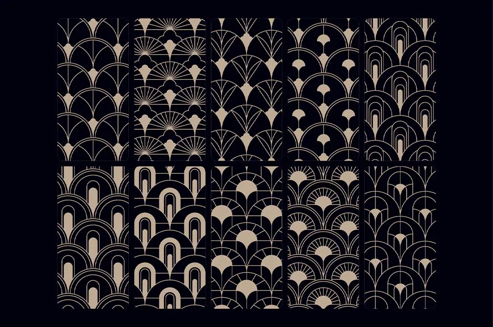 Fish Scale Art Deco Patterns