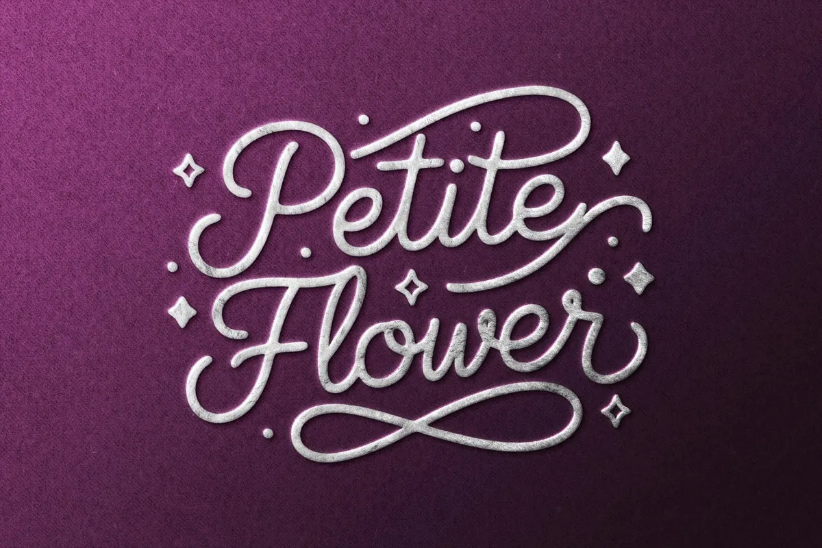 Silver Stamped Foil Text Effect