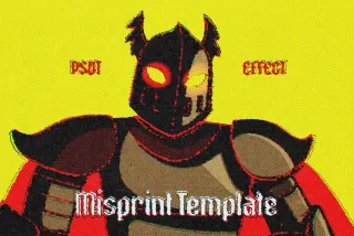Retro Misprint Design Effect
