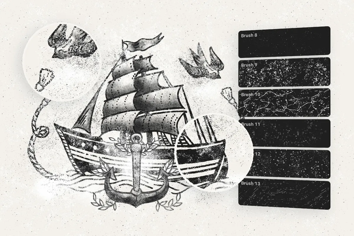 Multi-App Grunge Stamp Brushes