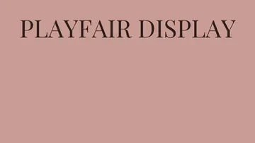 Playfair Display - Free Serif Family