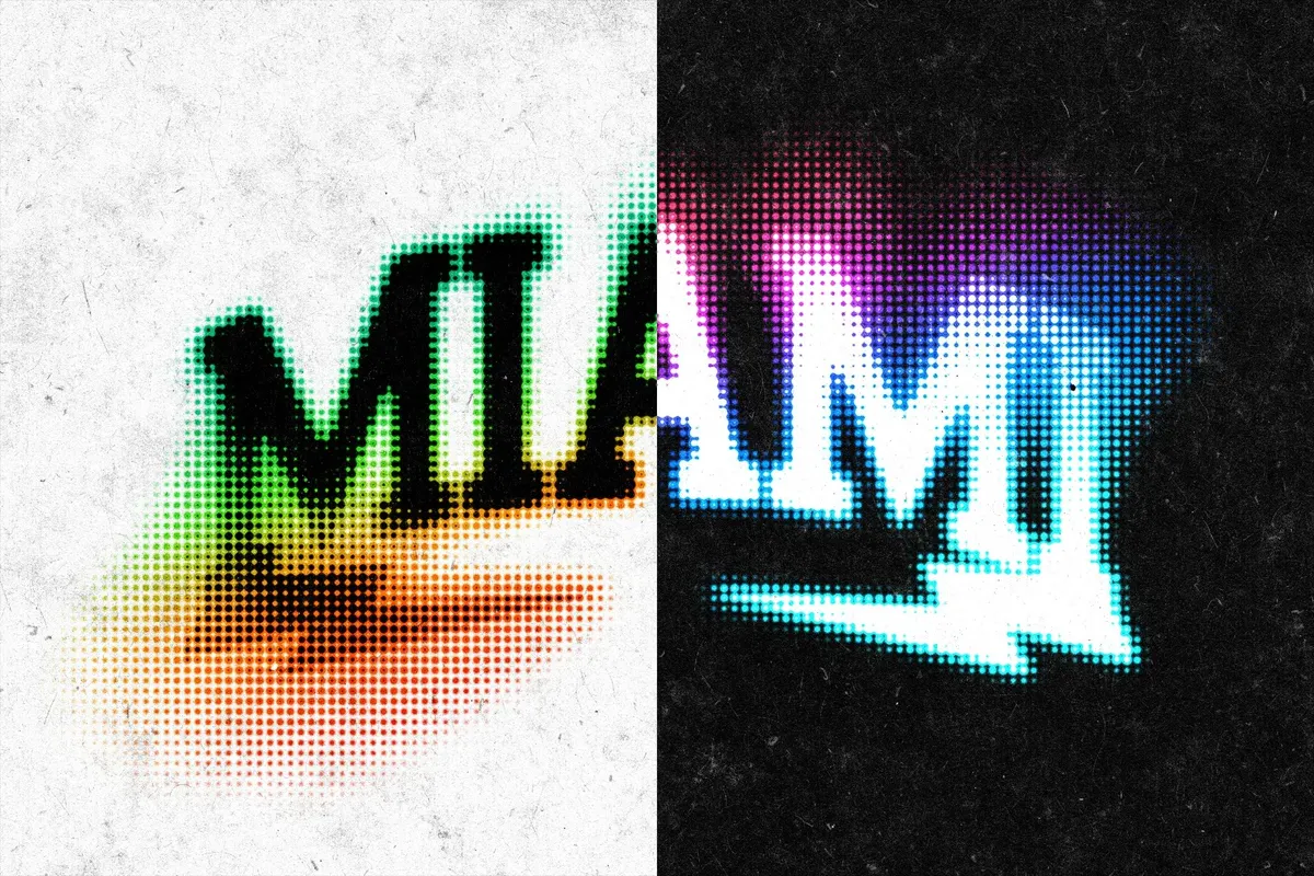 Pixel Blur Glow Text Effect