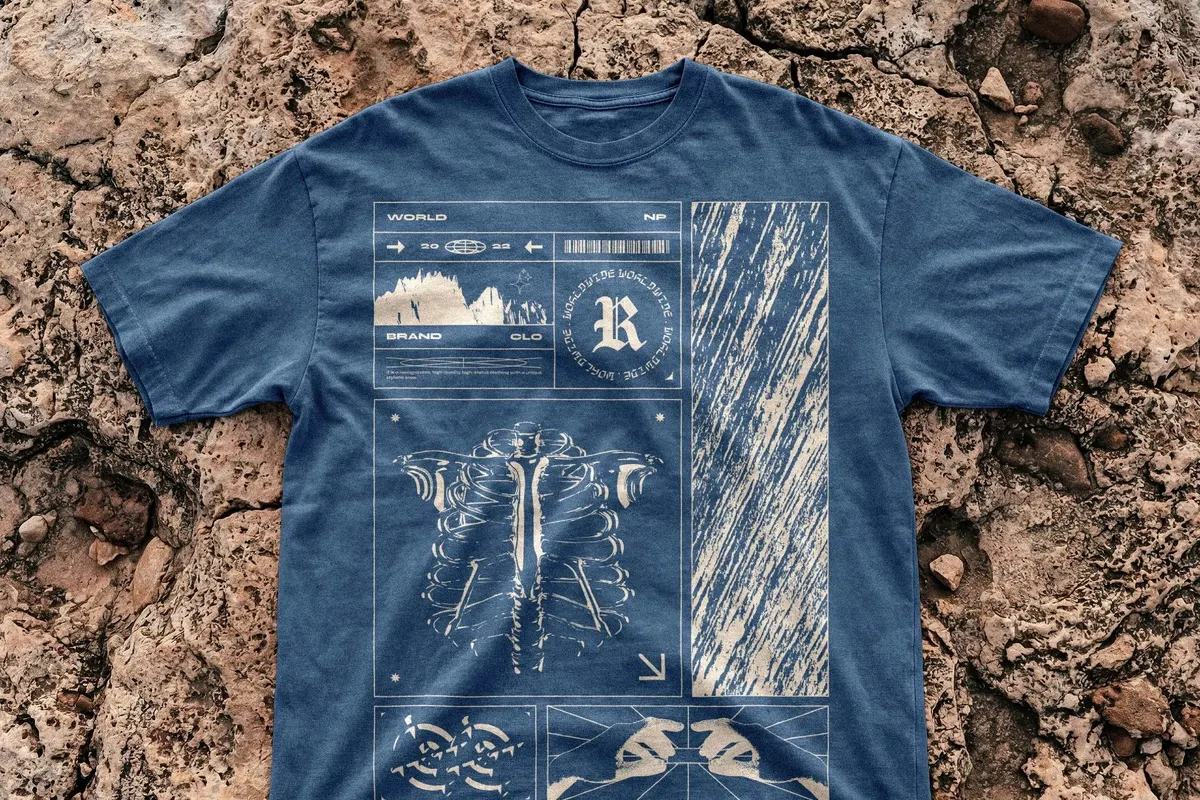 T-Shirt Mockup on Stone