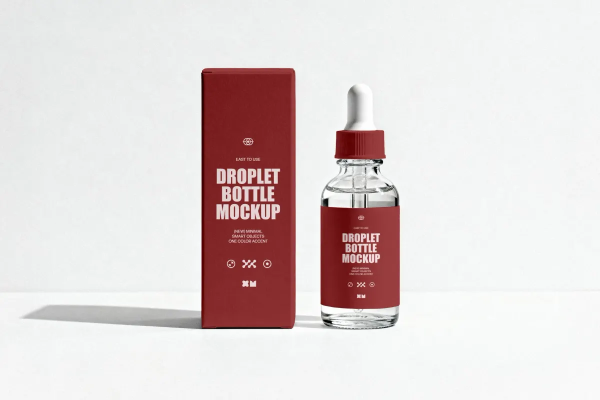 Serum Box & Dropper Bottle Mockup