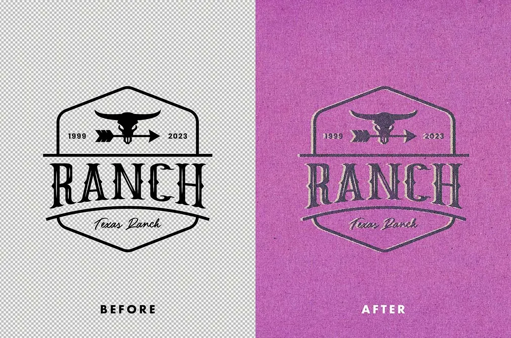 Vintage Pressed Cardboard Effect