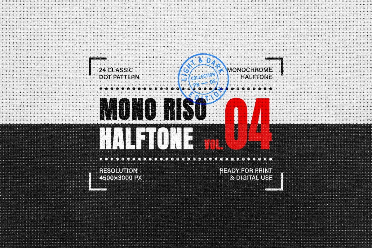 Mono Riso Halftone Textures