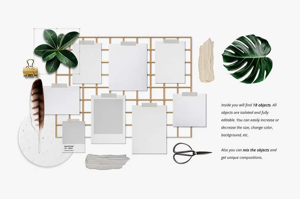 Realistic Mood Board Mockups