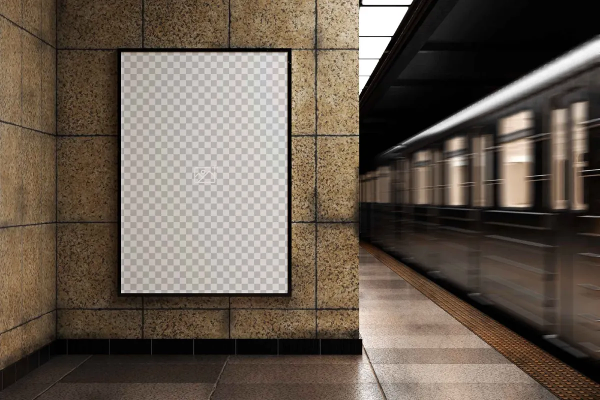 Subway Station Poster Mockup