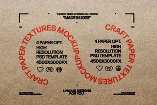 Craft Paper Textures Mockup