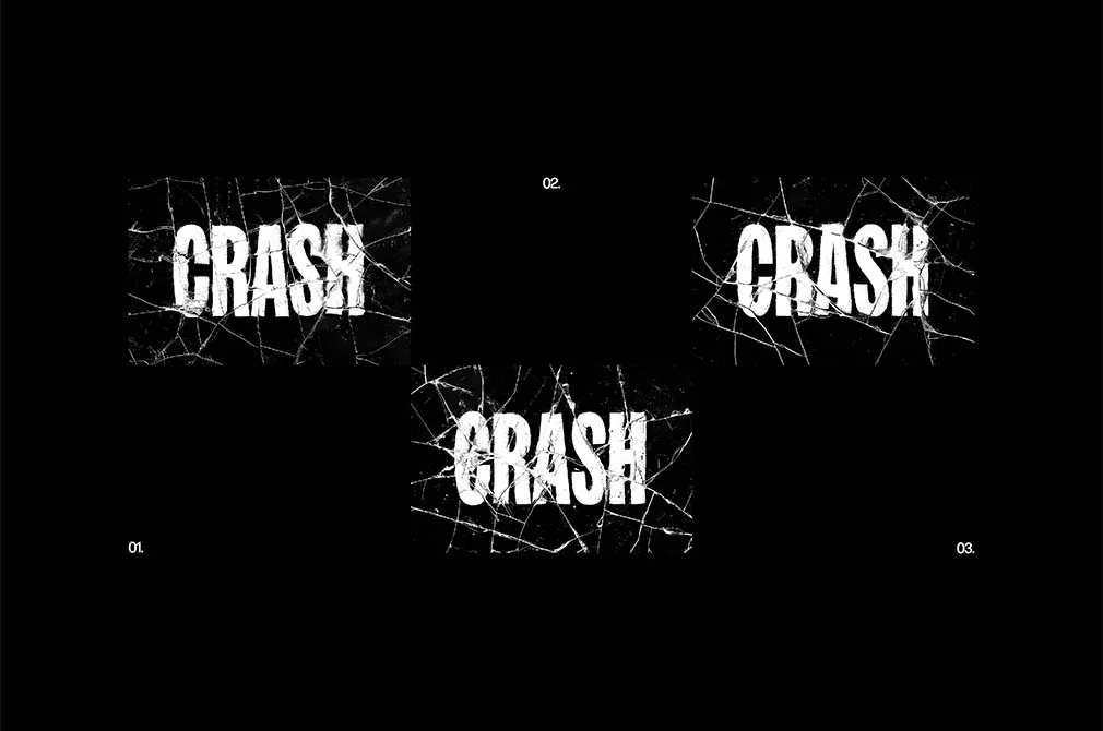 Crash Distortion Text Effect