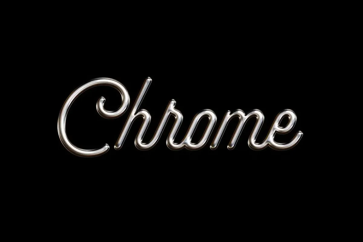 Metallic Chrome Text & Logo Effect