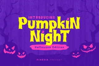 Pumpkin Night - Spooky Display Font