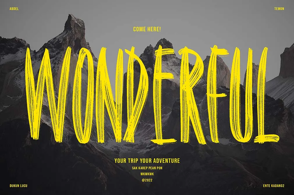 Hacksaw — Condensed Dry Brush Font