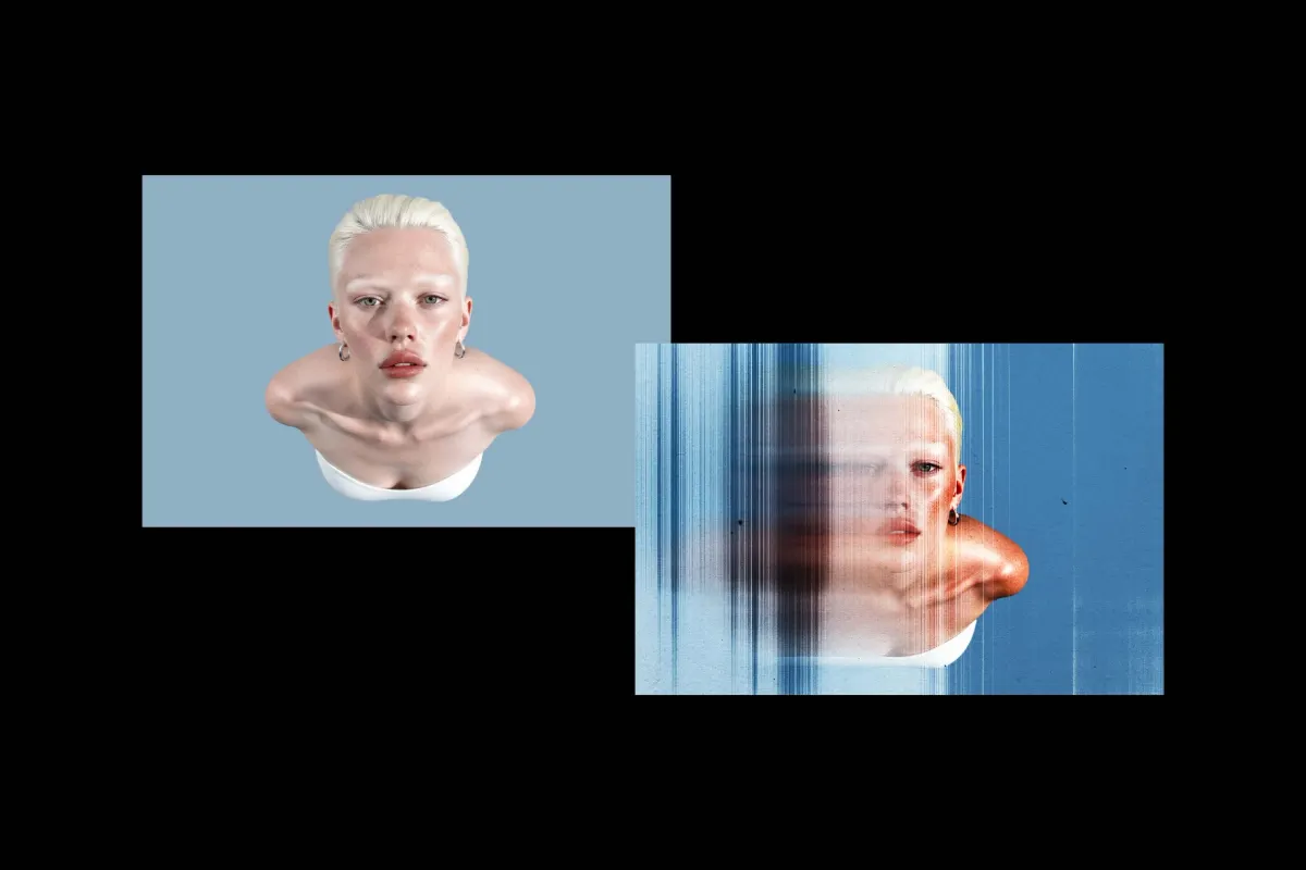 Abstract Slit-Scan Photo Effect