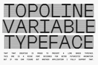 TopoLine - Variable Line Display Font
