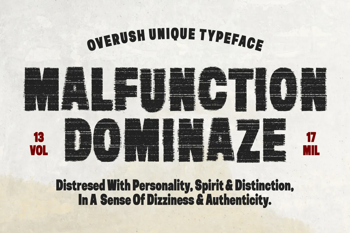 Overush - Distressed Sans