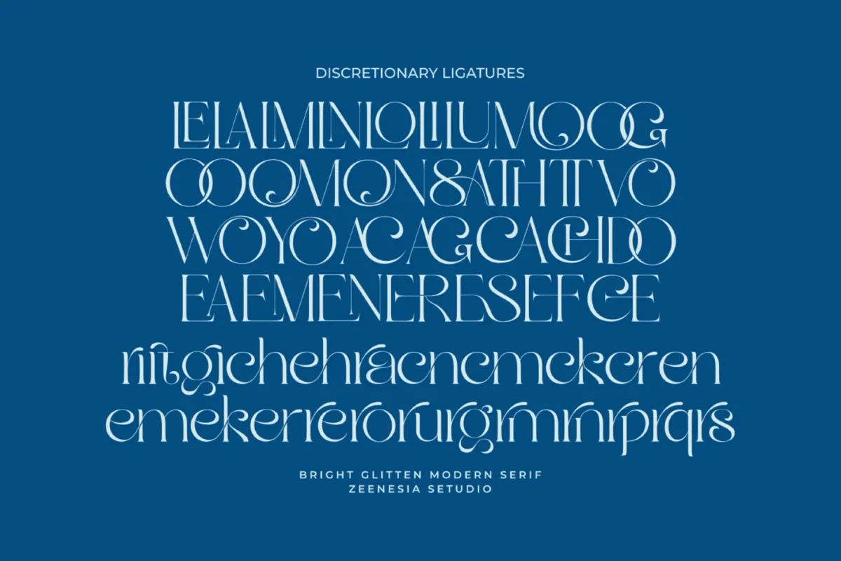 Bright Glitten - Elegant Modern Serif Display Font