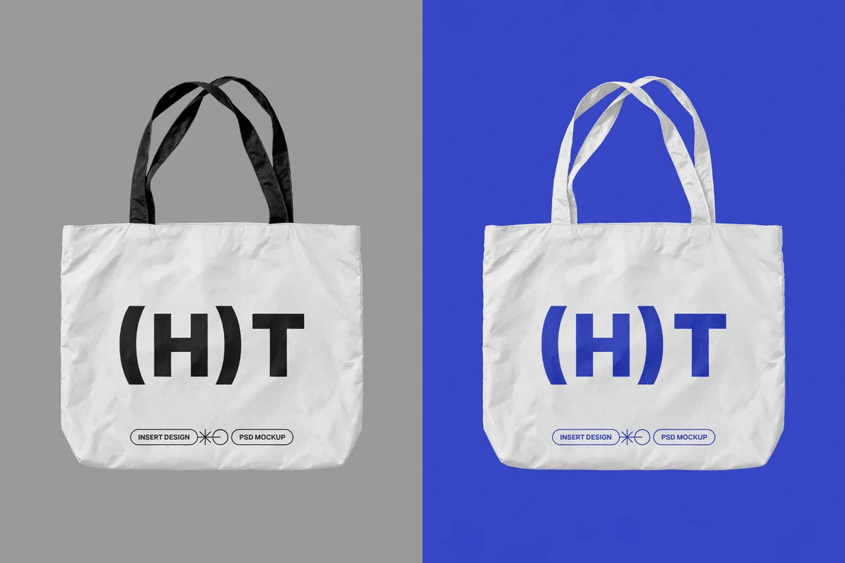 Large Canvas Tote Bag Mockup