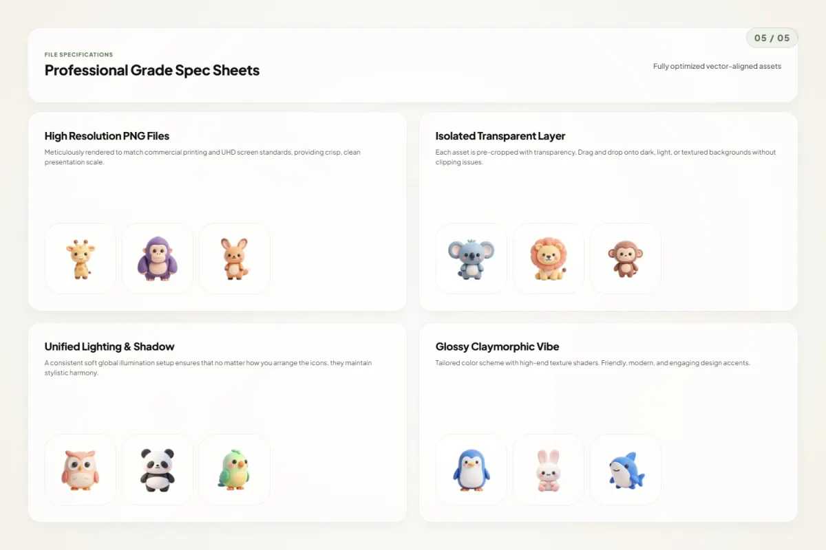 3D Animal Icon Pack