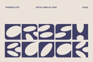 Crash Block - Groovy Modular Display Font