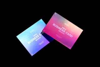 Floating Business Card Mockup