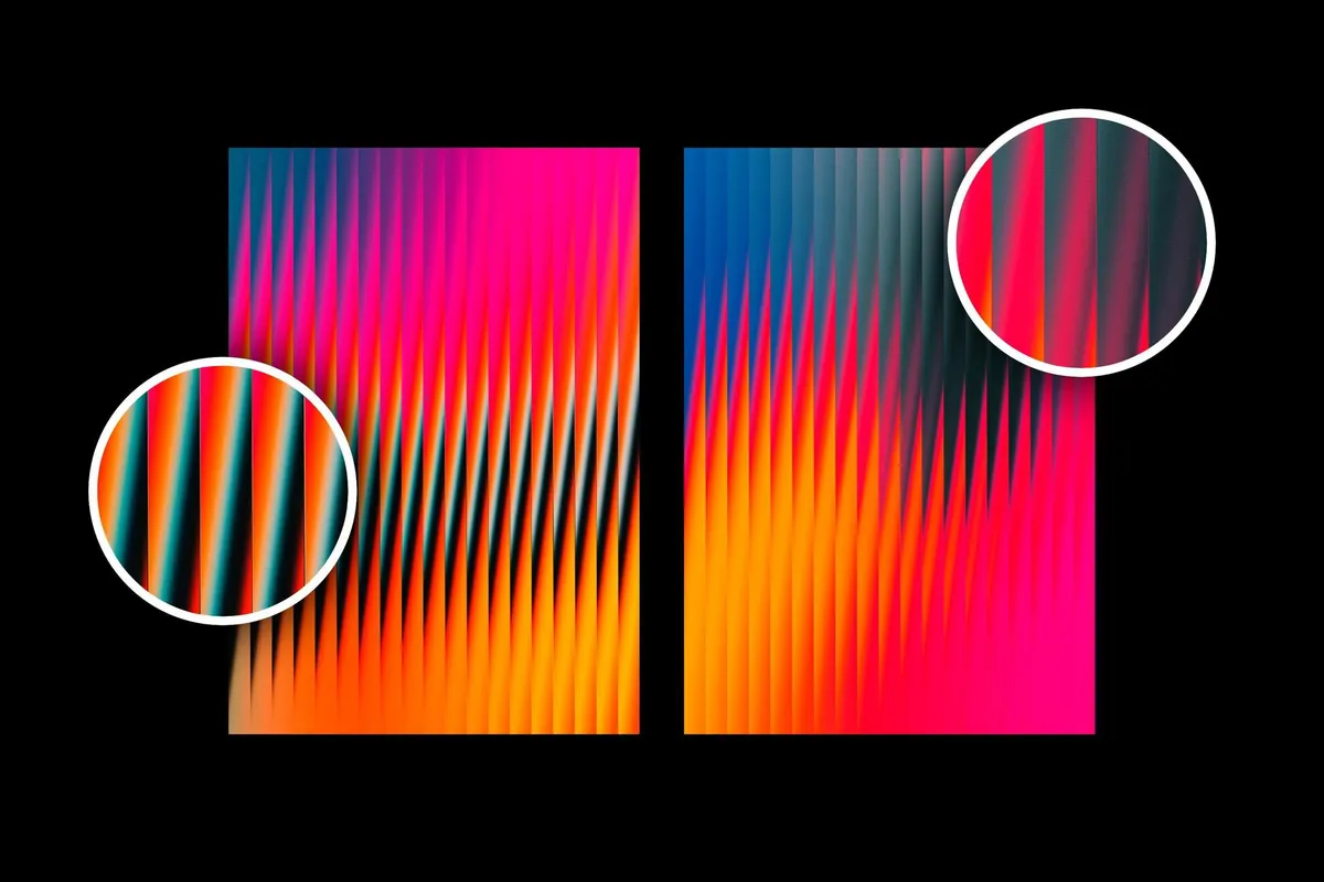 Vibrant Fluted Glass Textures