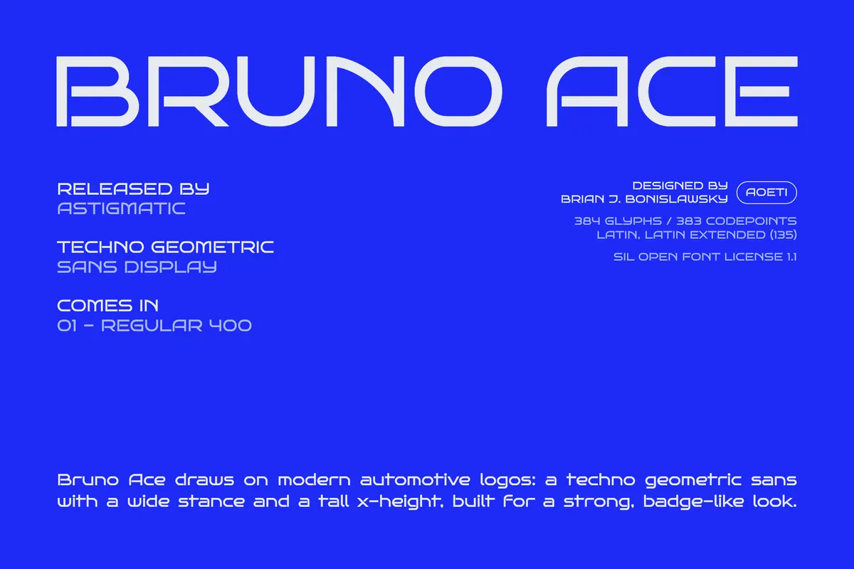 Bruno Ace - Free Geometric Sans