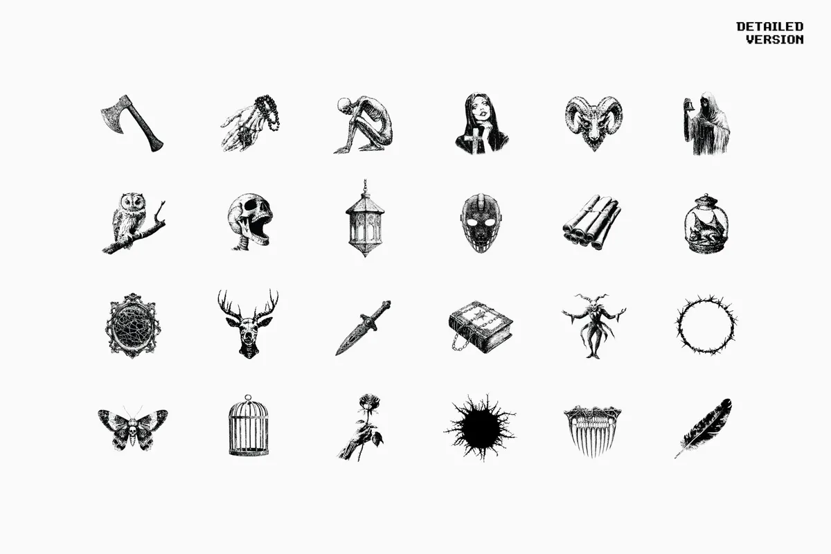 Dark Aesthetic | Bitmap Vectors