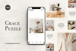 Elegant Instagram Puzzle Template