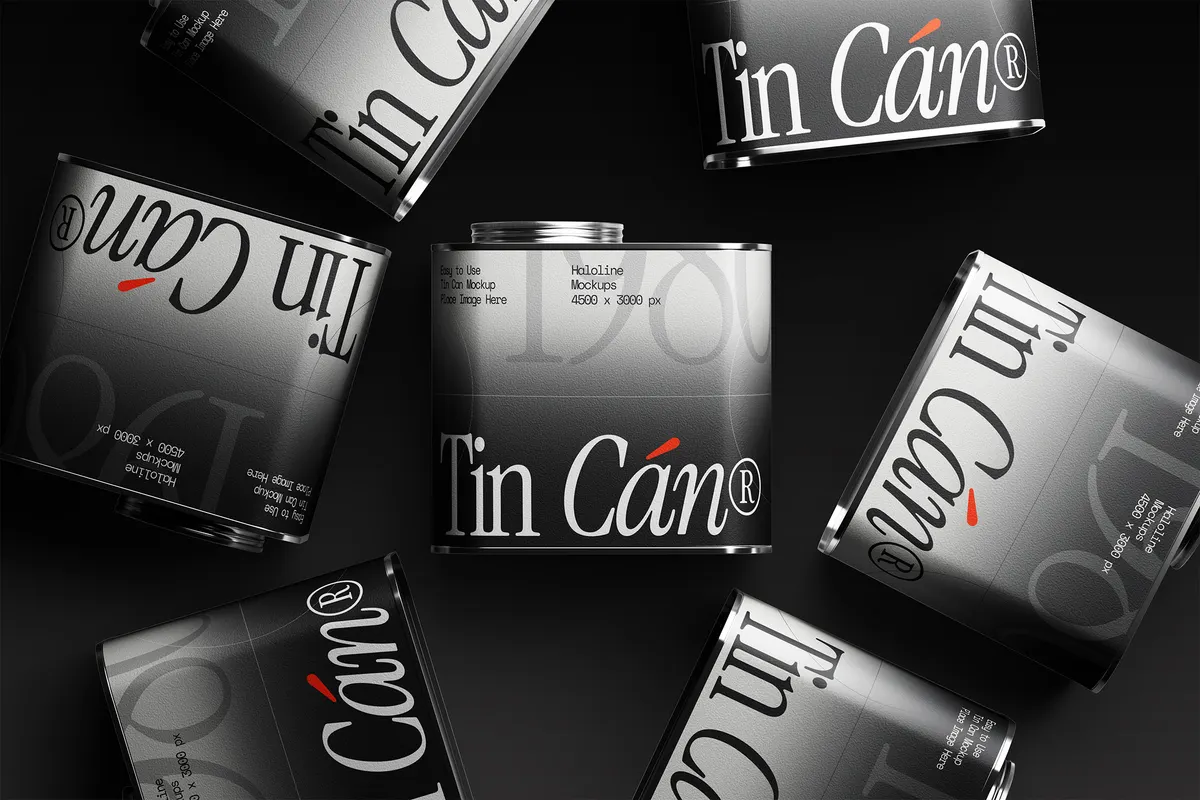 Oil Tin Can Mockup