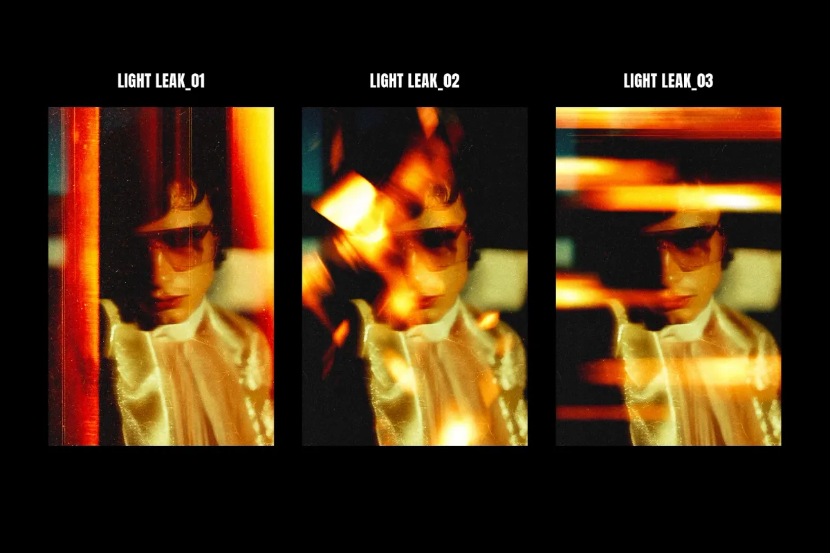 Analogue Light Leak Photo Effect
