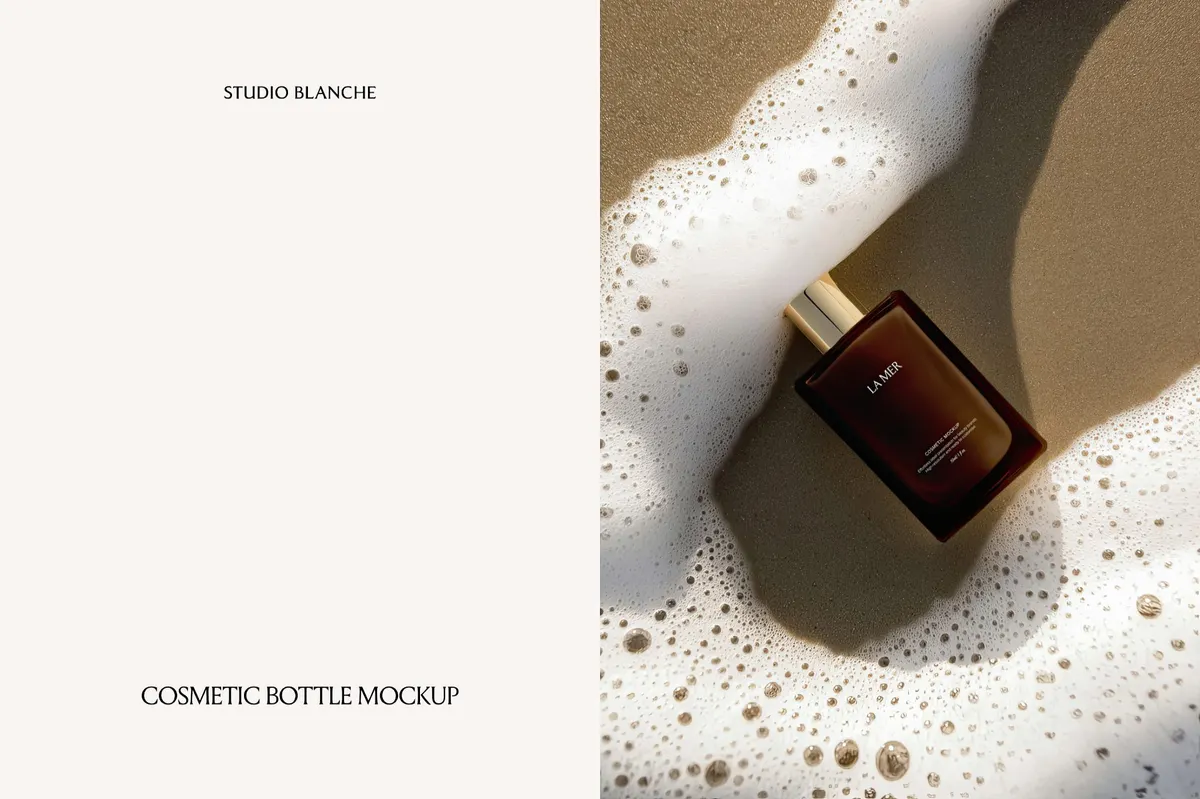 La Mer Cosmetic Bottle Mockup