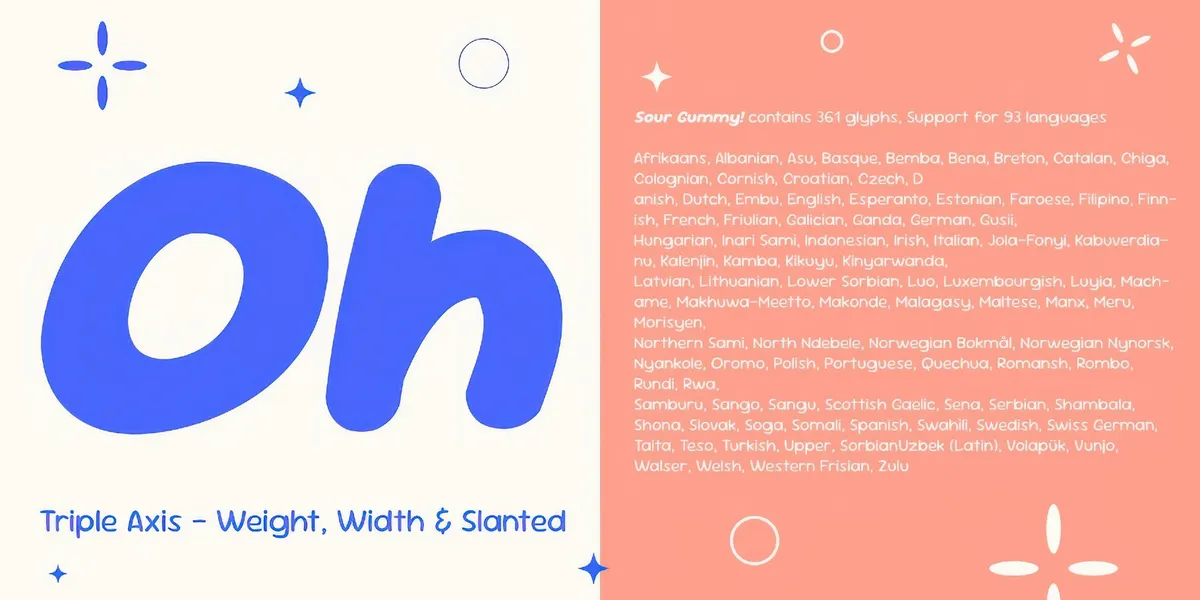 Sour Gummy Typeface