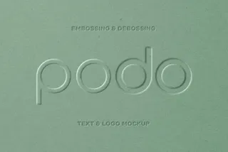 Embossing & Debossing Logo Mockup