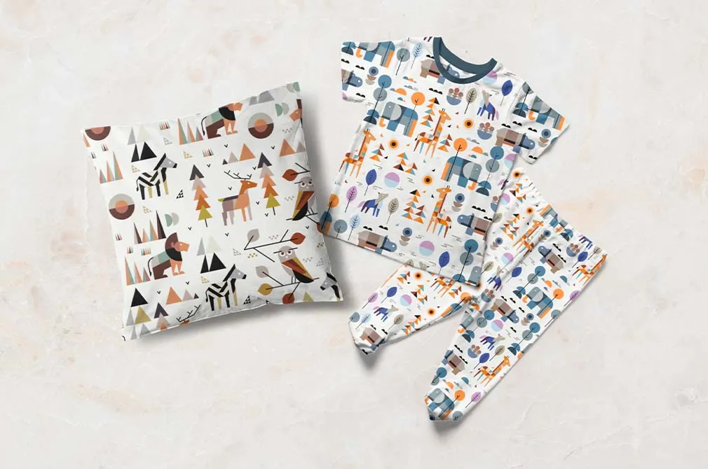 Flat Animals: Illustrations & Patterns