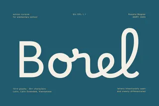 Borel — Free School Cursive Font