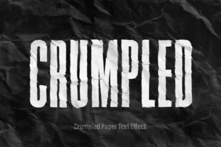 Crumpled Paper Text Effect