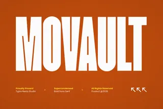 Movault - Tall Super Condensed Sans Serif Font
