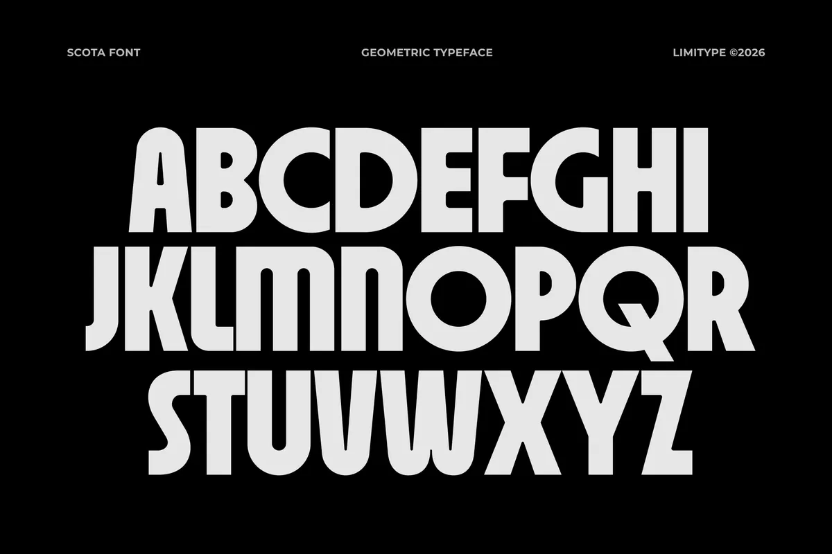 Scota - Bold Geometric Display Font