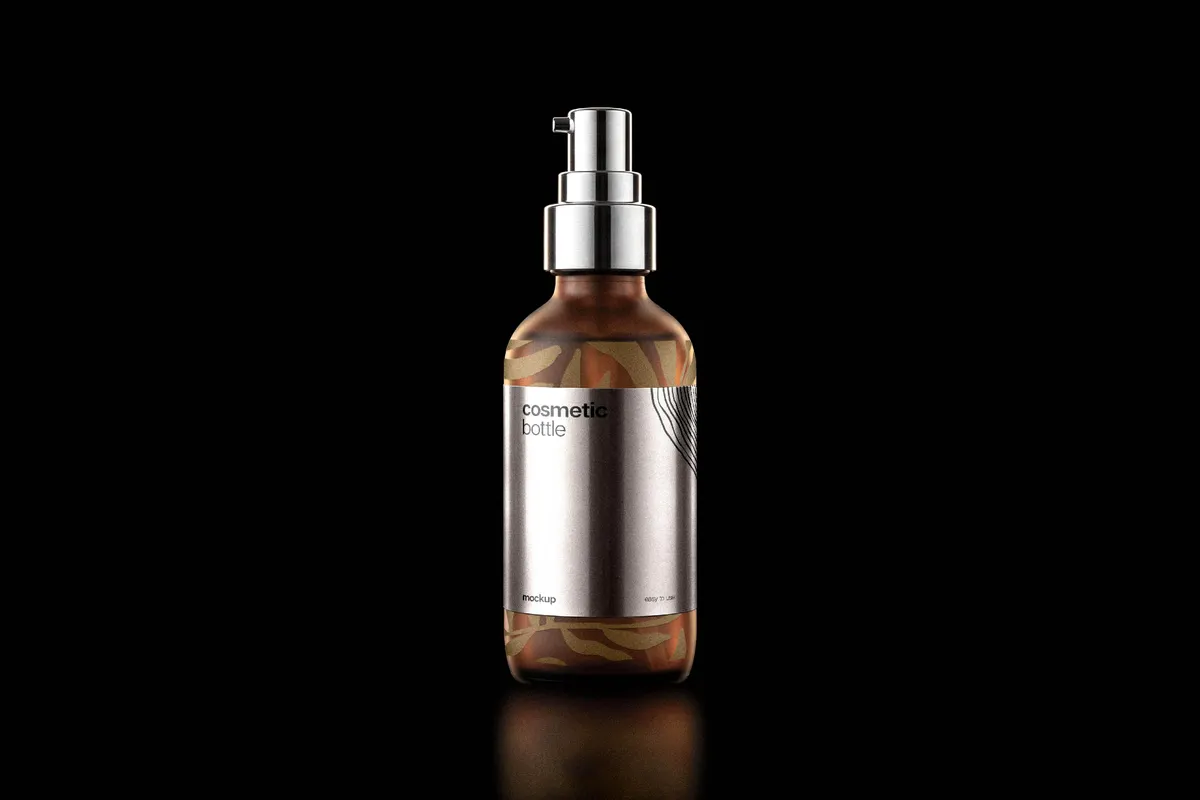 Cosmetic Pump Bottle Mockup