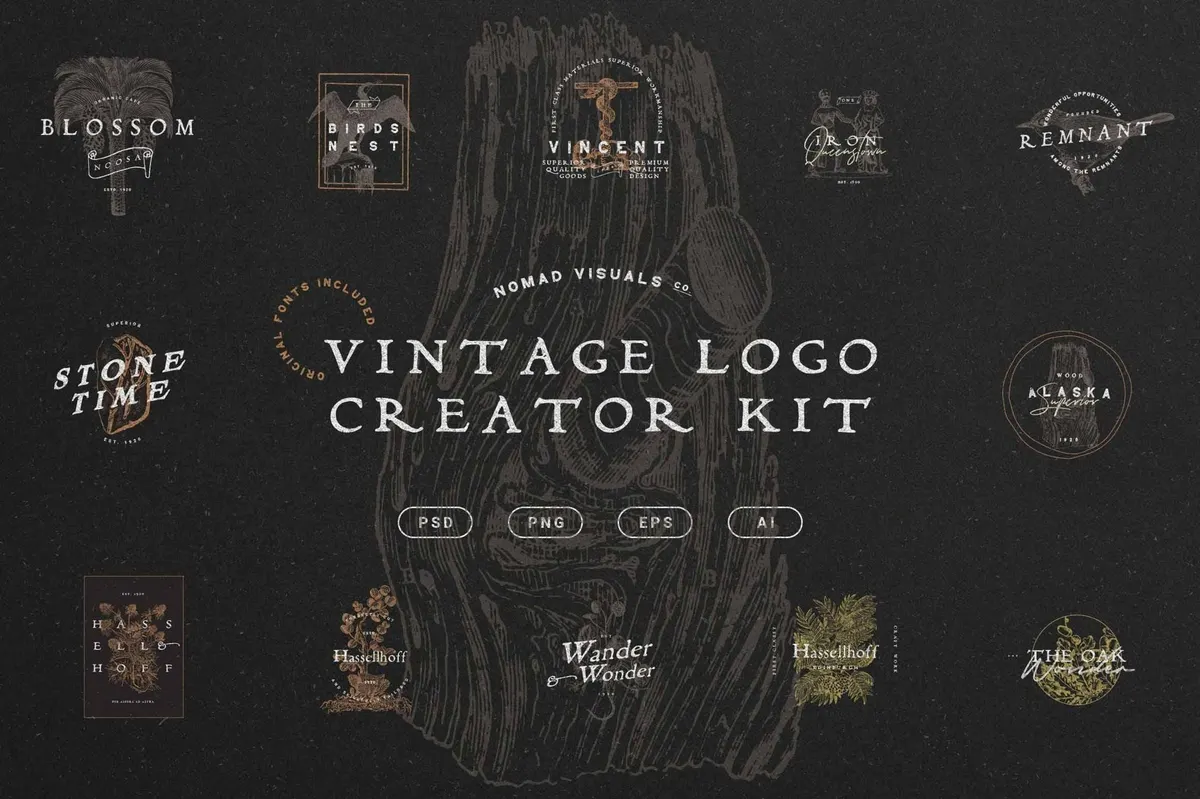 Vintage Logo Creator Kit