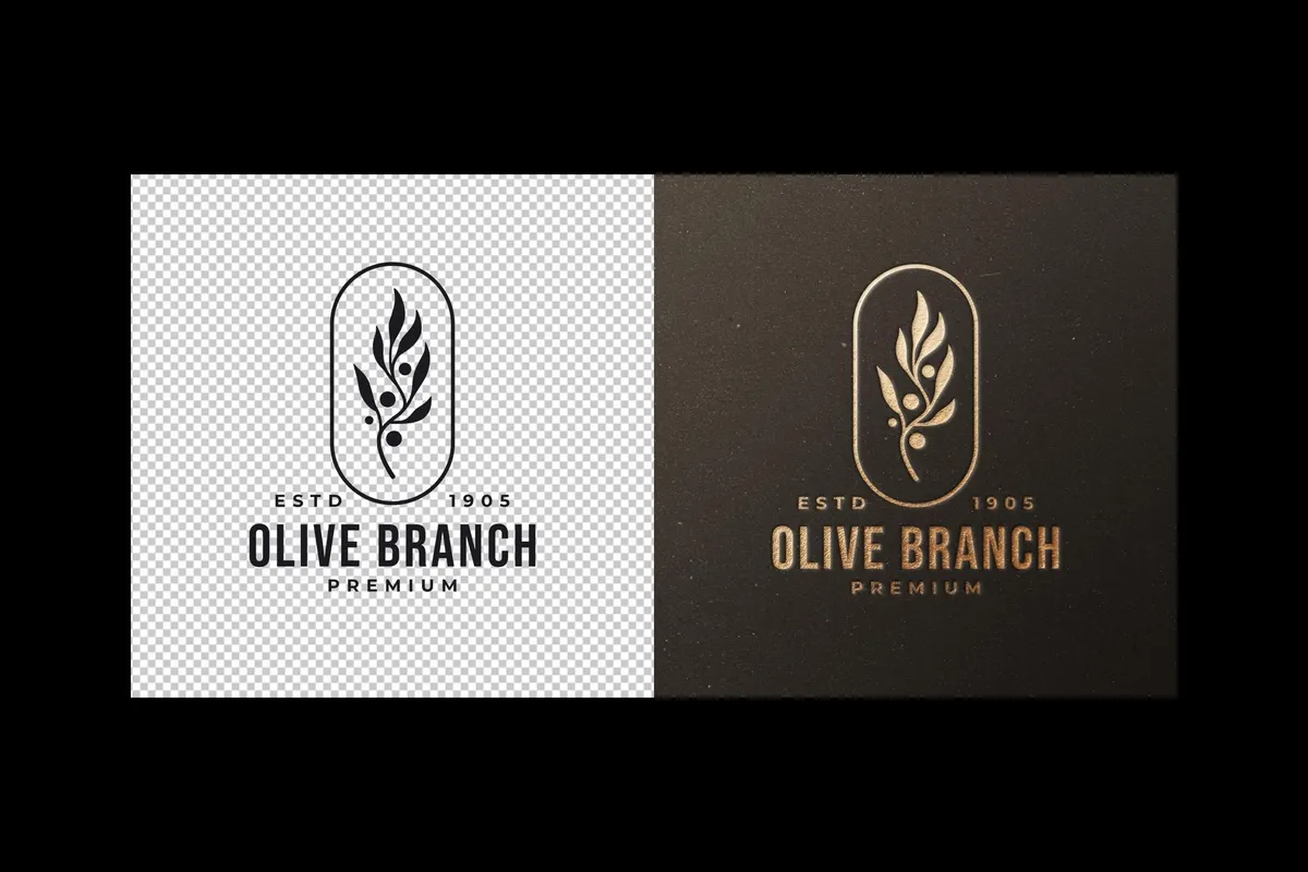 Gold Pressed Logo Mockup