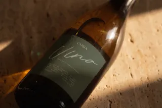 Reclining Wine Bottle Mockup