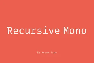 Recursive Mono Sans Family