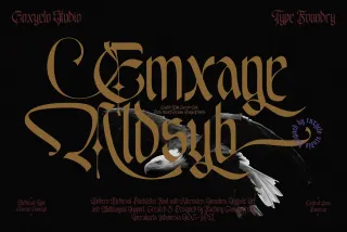 EMXAGE ALDSYB — Modern Medieval Blackletter Font