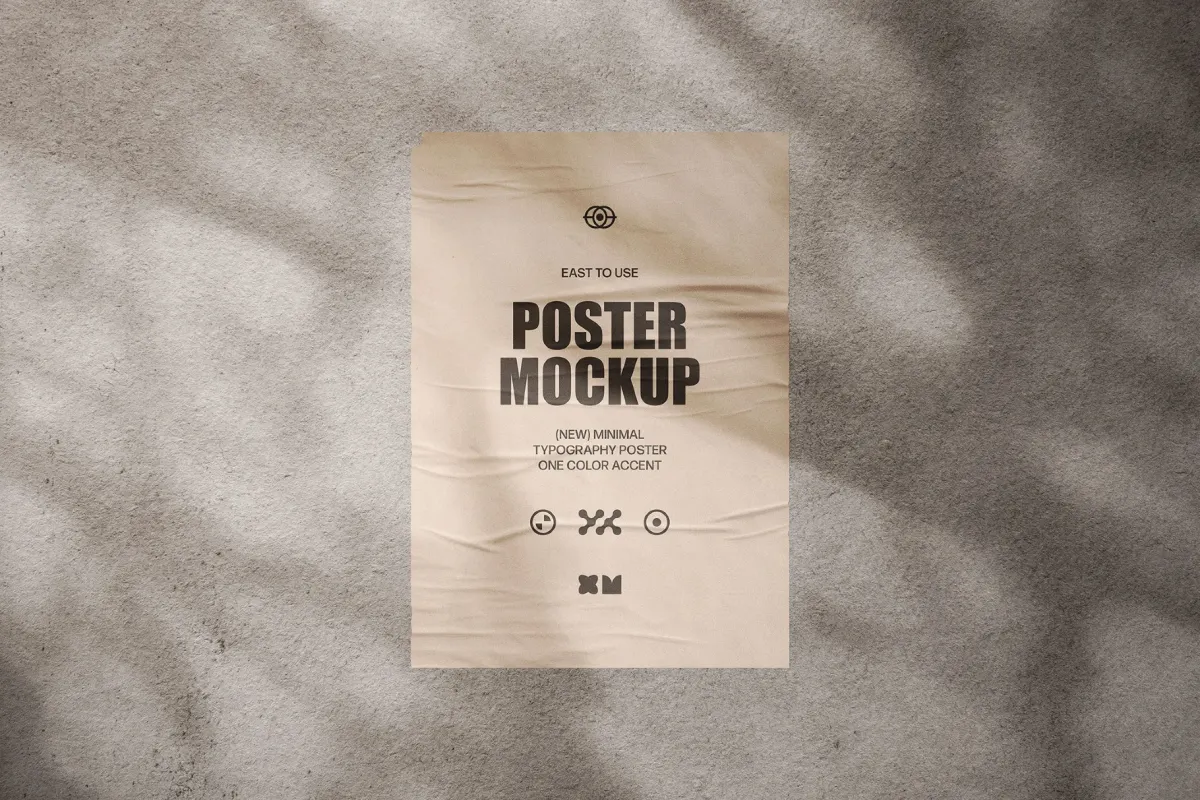 6 in 1 Glued Posters Mockup Set
