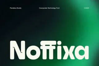 Noffixa - Rounded Geometric Tech Font