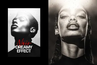 Dreamy Noir Poster Photo Effect