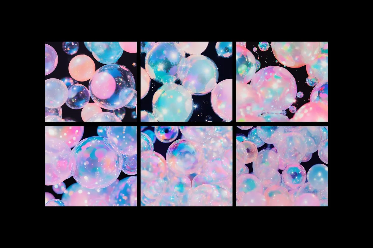 Iridescent Bubbles: Backgrounds